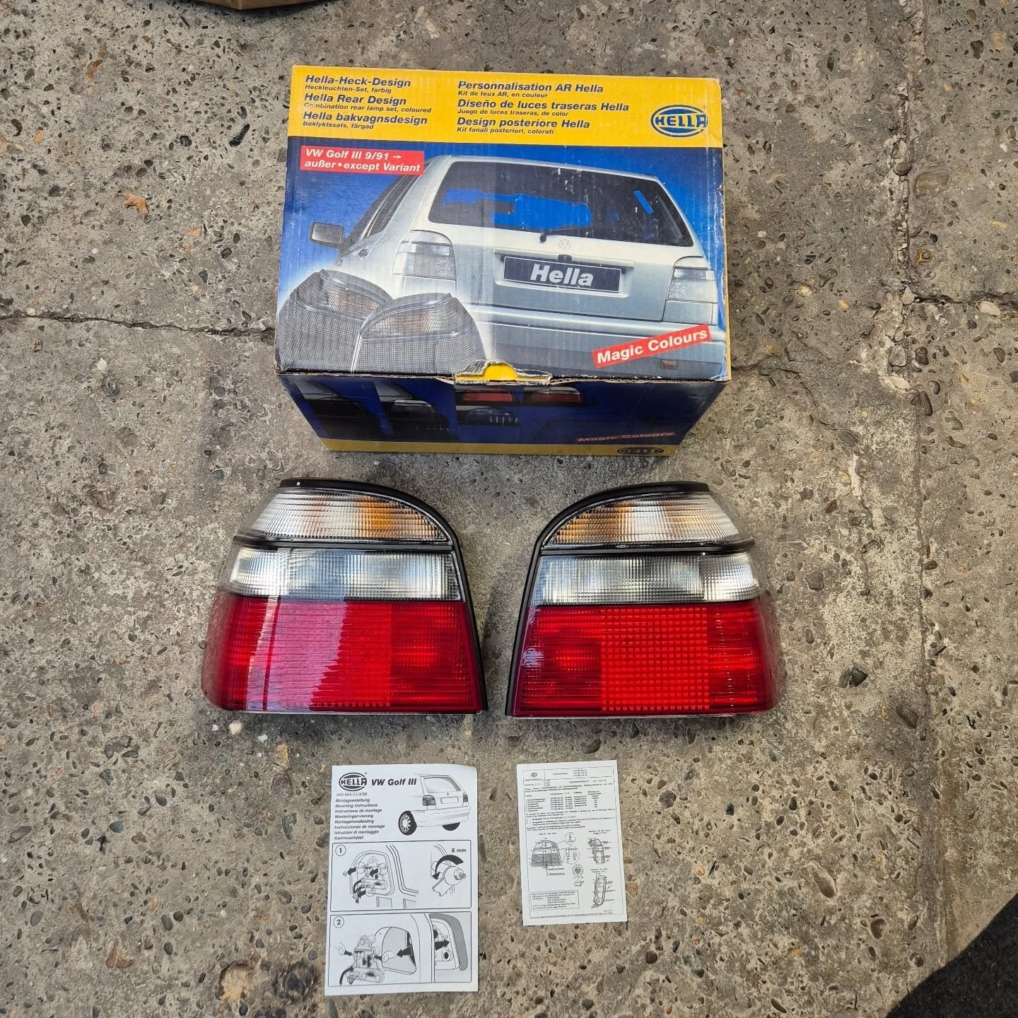 Golf MK3 Feux Hella Magic Colors